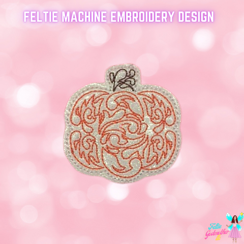 Ornate Pumpkin Feltie Design