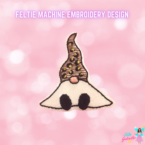 Leopard Print Gnome Feltie Design