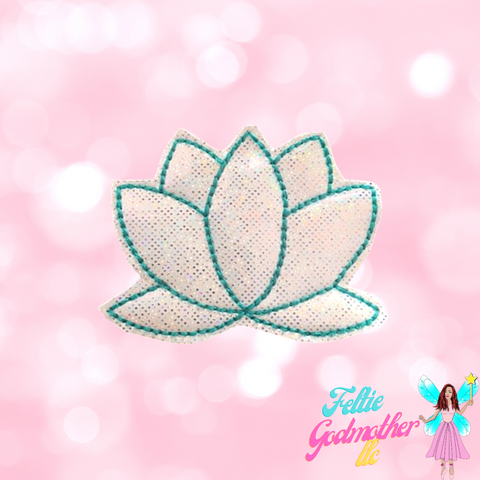Lotus Flower Feltie Machine Embroidery Design - Feltie Godmother llc