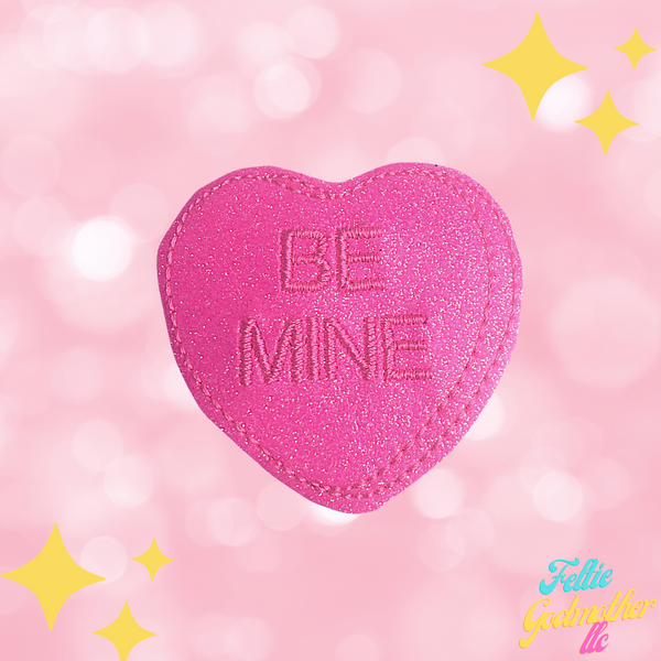 6 Feltie Pack Valentines Day Candy Hearts Designs - Feltie Godmother llc