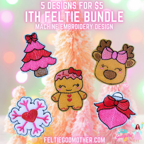 Holiday 5 for $5 Feltie ITH Design Bundle
