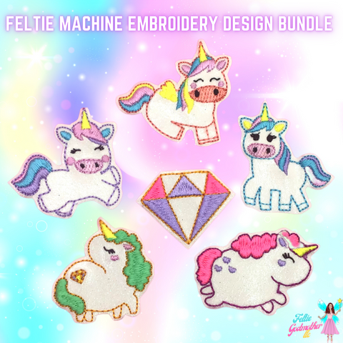 Unicorn 6 Feltie Design Bundle