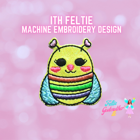 Rainbow Bee Feltie Design