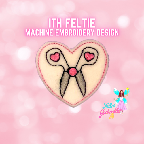 Scissors Heart Feltie Design