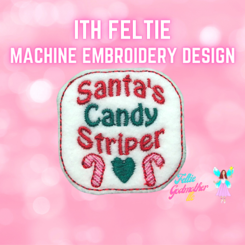 Santa's Candy Striper Feltie Design