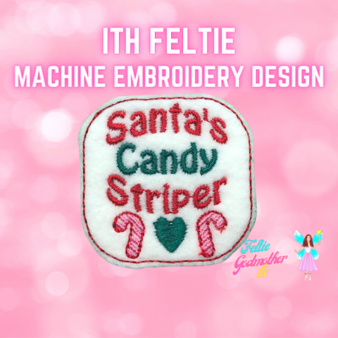 Santa's Candy Striper Feltie Design