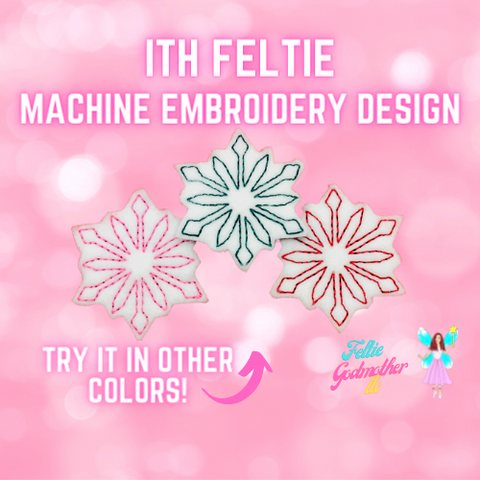 Retro Snowflake Feltie Design
