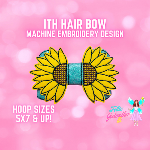 5x7 ITH Sunflower Hair Bow