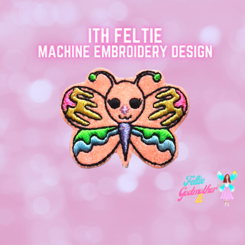 Rainbow Butterfly Feltie Design