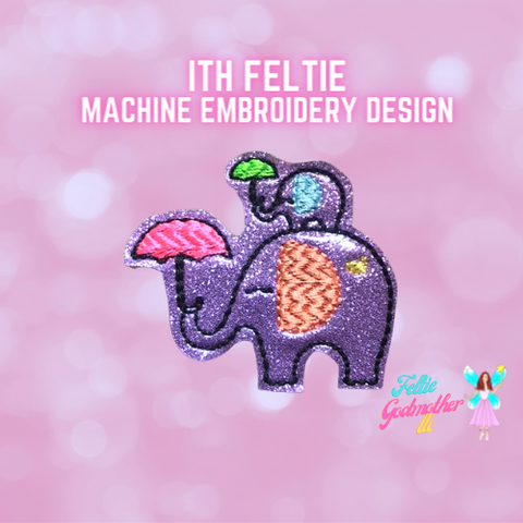 Rainbow Elephants Feltie Design