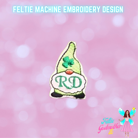 RD Registered Dietician St Patricks Day Gnome Feltie Design