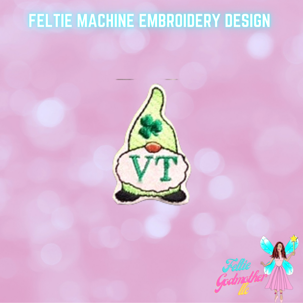 VT Vet Tech St Patricks Day Gnome Feltie Design