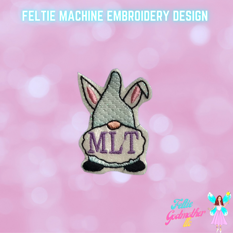 MLT Medical Library Technician Easter Day Gnome Feltie Design
