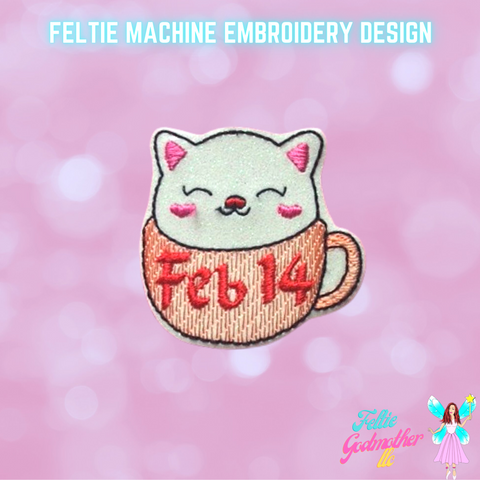 Kitty Feb 14 Feltie Design