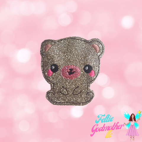 Woodland Bear Feltie Design - Feltie Godmother llc