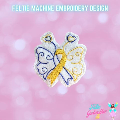 Awareness Butterfly Feltie Design