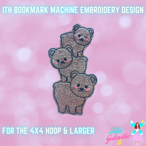 Bear Bookmark ITH Design