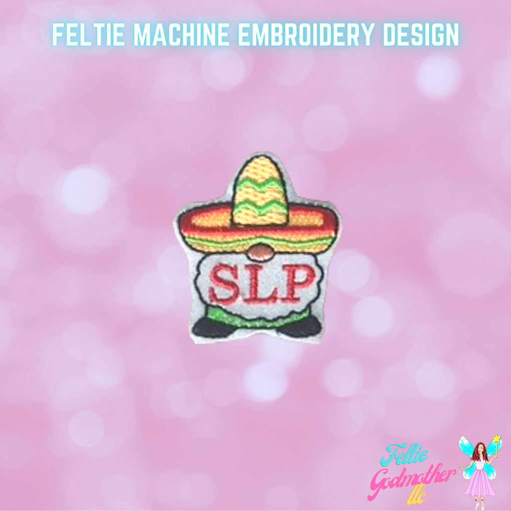SLP Speech Language Pathologist Cinco De Mayo Gnome Feltie Design