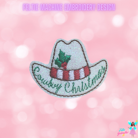 Cowboy Christmas Hat Feltie Design