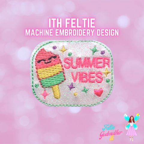 Summer Vibes Popsicle Feltie Design