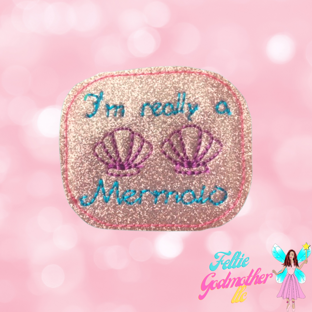 Mermaid Feltie Machine Embroidery Design - Feltie Godmother llc