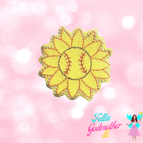 Softball Sunflower Feltie Design
