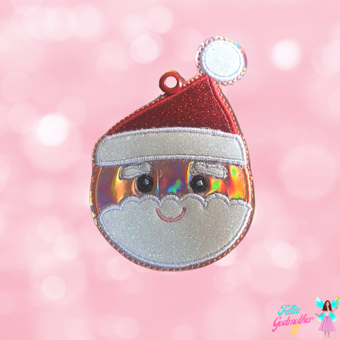 Santa ITH Ornament Charm 4x4