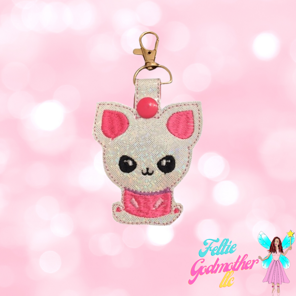 Chihuahua 5x7 ITH Key Fob Design - Feltie Godmother llc