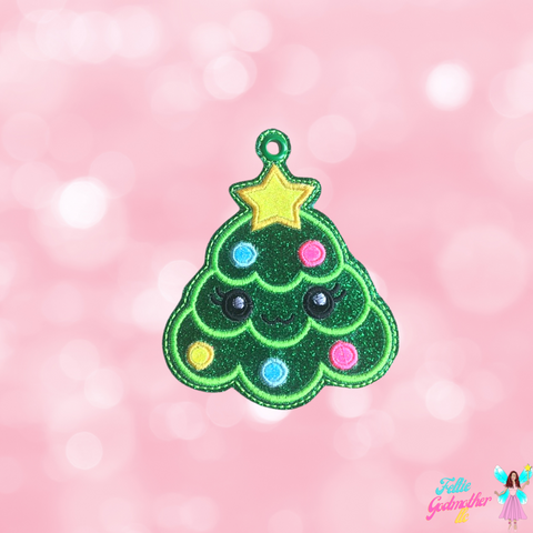 Christmas Tree ITH Ornament Charm 4x4