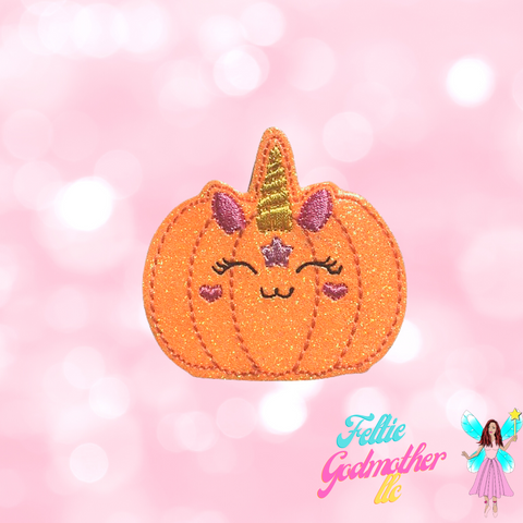 Pumpkin Unicorn Feltie Design