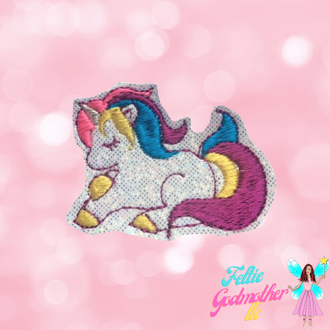 Rainbow Unicorn Feltie Machine Embroidery Design - Feltie Godmother llc