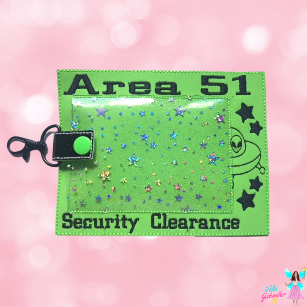 Area 51 Vaccine Card Holder 5x7 Embroidery Design