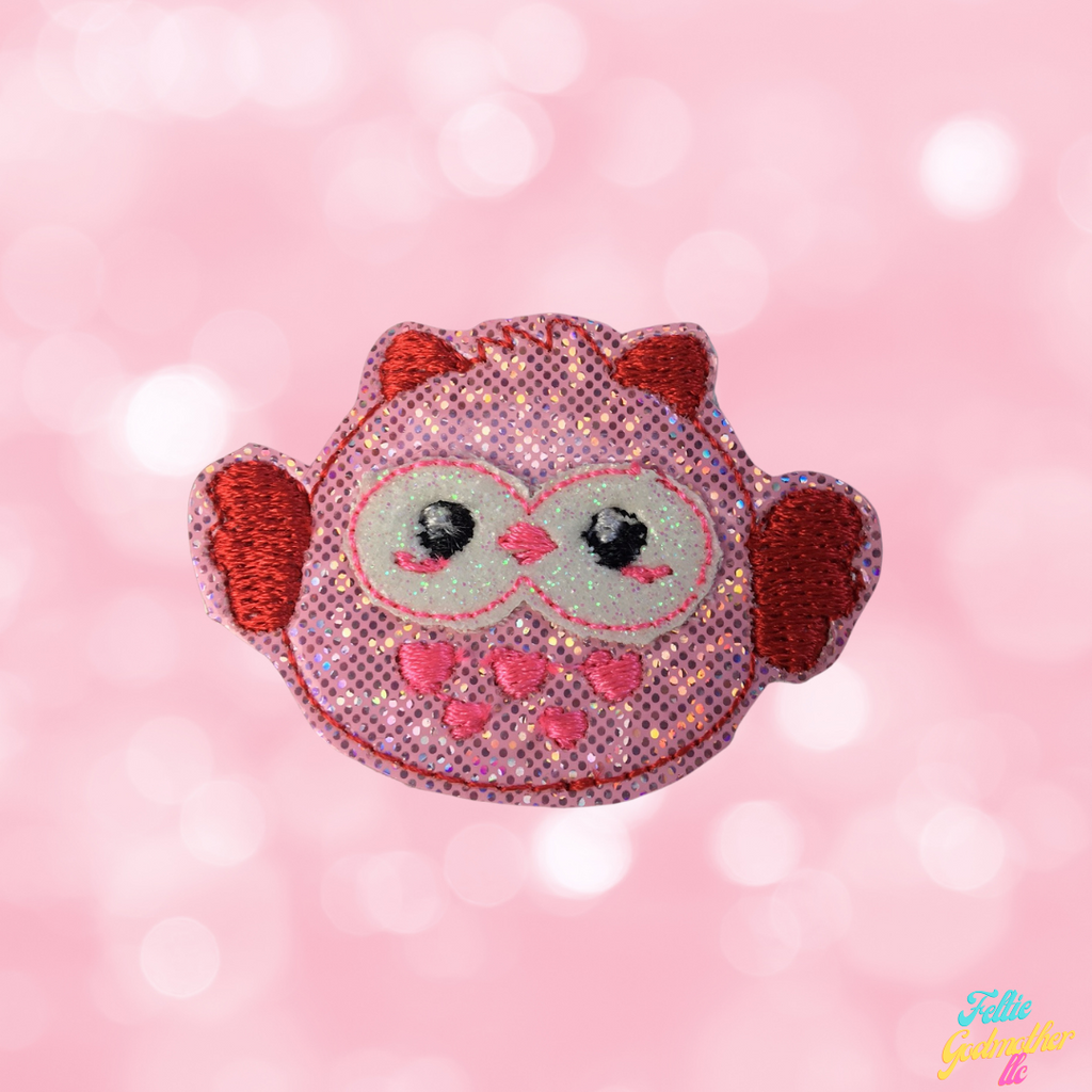 Valentines Day Owl Feltie Design - Feltie Godmother llc