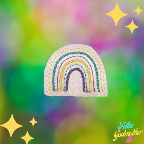 Mardi Gras Boho Rainbow Feltie Design - Feltie Godmother llc