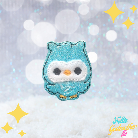 Snow Owl Feltie Machine Embroidery Design - Feltie Godmother llc