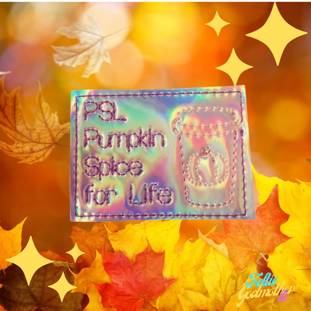Pumpkin Spice for Life Feltie Machine Embroidery Design - Feltie Godmother llc